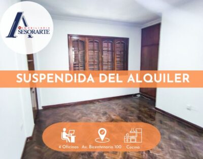 OFICINAS EN ALQUILER – Av. Bicentenario 100