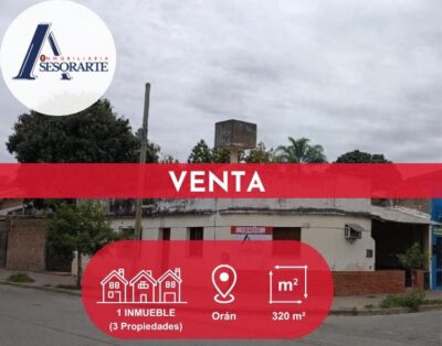 En Venta 1 INMUEBLE (3 Propiedades) – San Ramón de la Nueva Orán